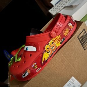 Limited Edition Size 8 Lightning Mcqueen Light Up Crocs